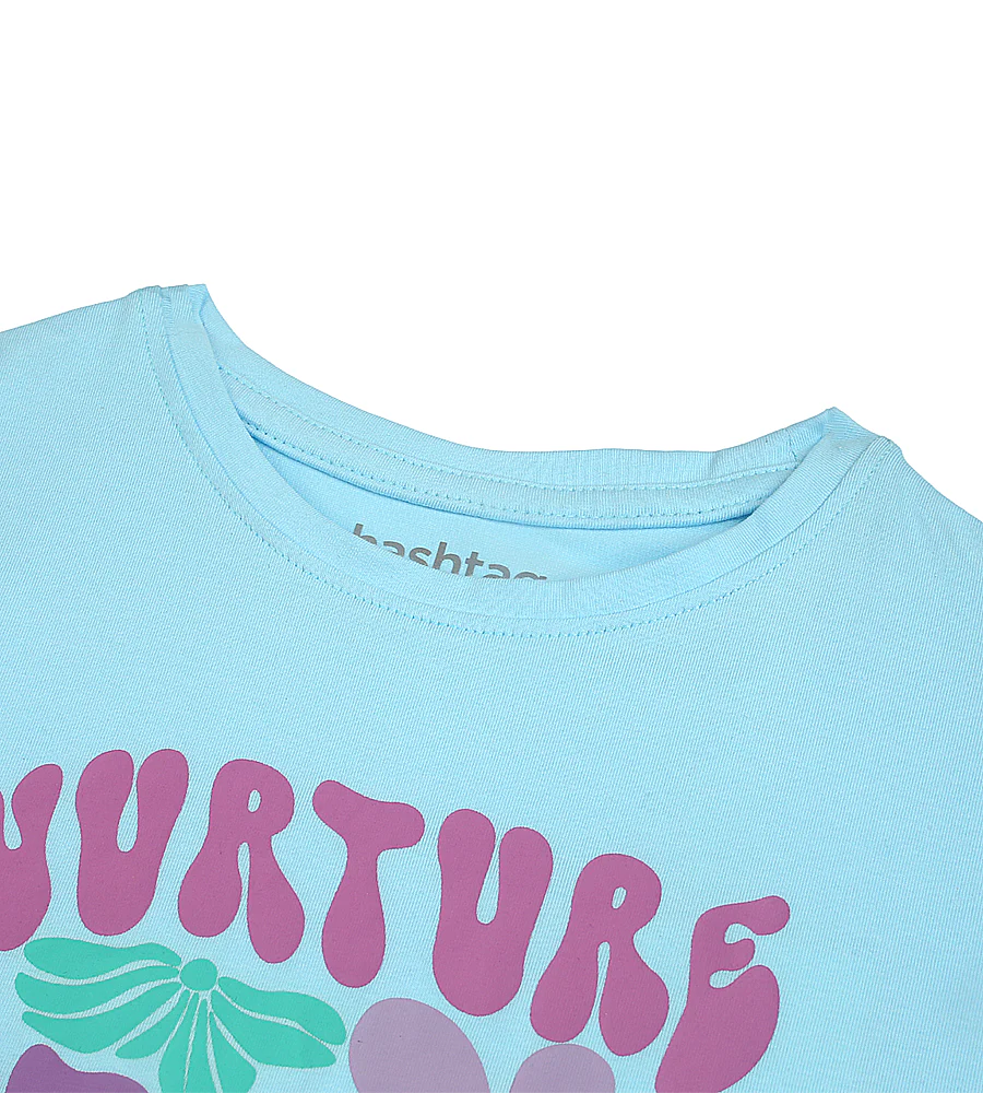 Girls Printed T-Shirt - Blue - Image 2