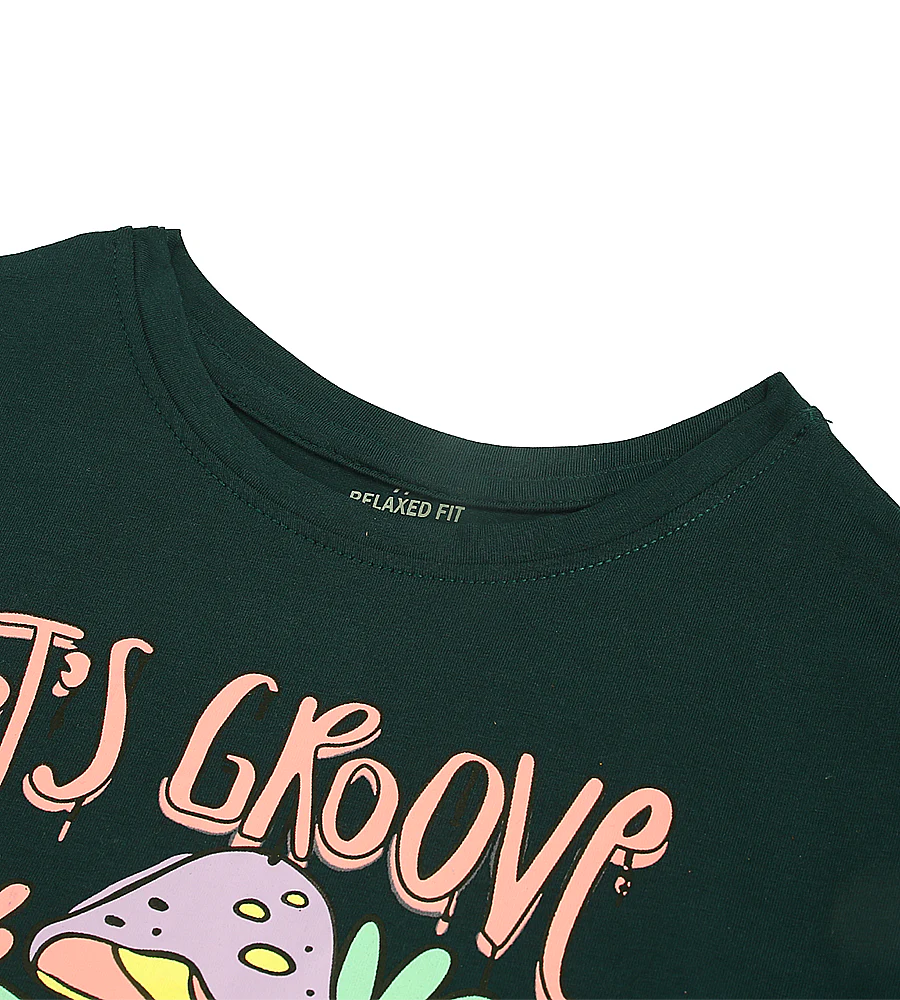 Girls Printed T-Shirt - Green - Image 2