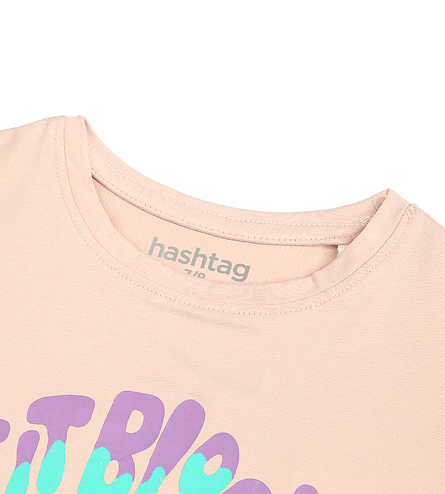 Girls Printed T-Shirt - Pink - Image 3