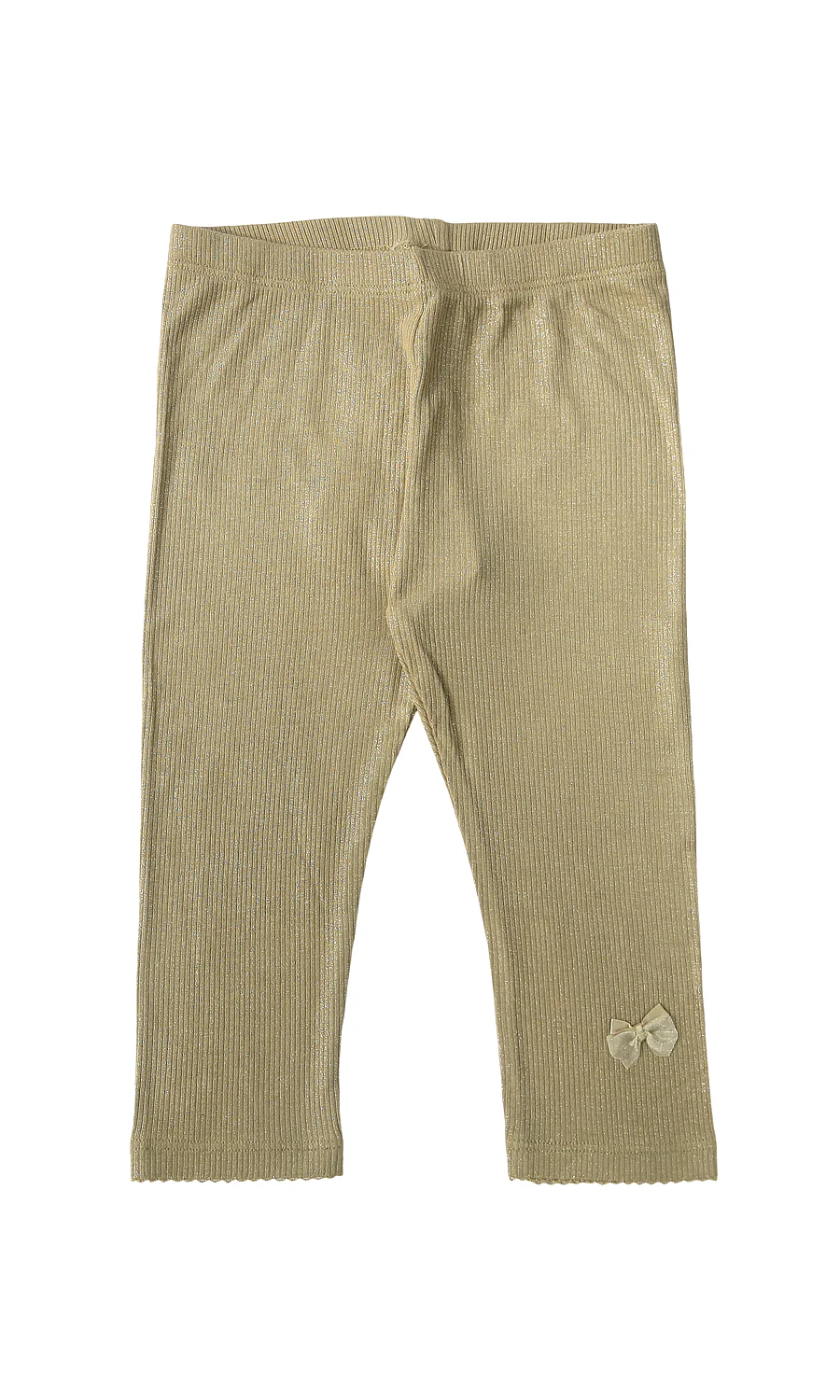 Girls Ribbed Leggings Gold Shimmer