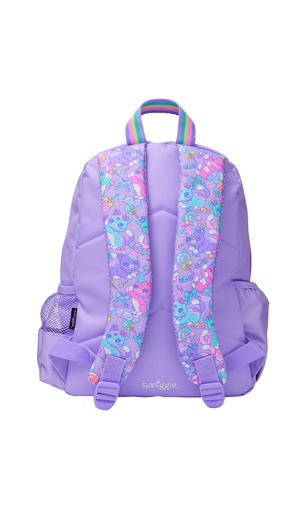 School Bag Lilac Kawaii Cat Gumball Machine Print - Image 2