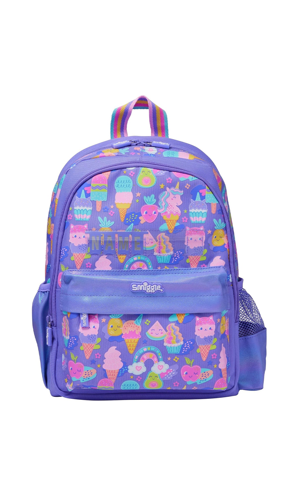 School Bag Purple Kawaii Ice Cream Fantasy Print