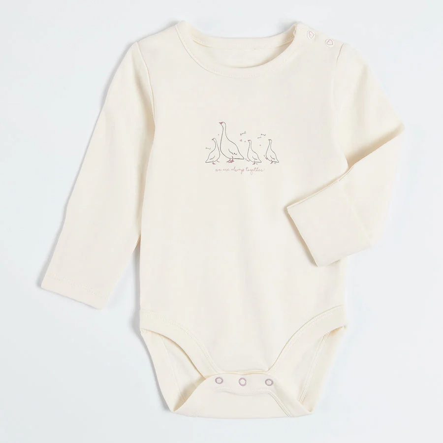 Girl's Set Bodysuit With Long Sleeves Half Rompers Cap Organic Cotton Mix CC CNG2500339 00 - Image 2