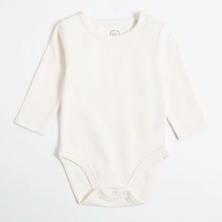 Girl's Set Bodysuit With Long Sleeves Rompers Organic Cotton Ecru CC CNG2500338 00 - Image 4