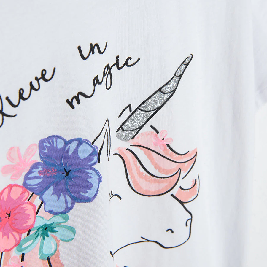 Girl's Set Short Sleeve T Shirt Shorts - Image 4