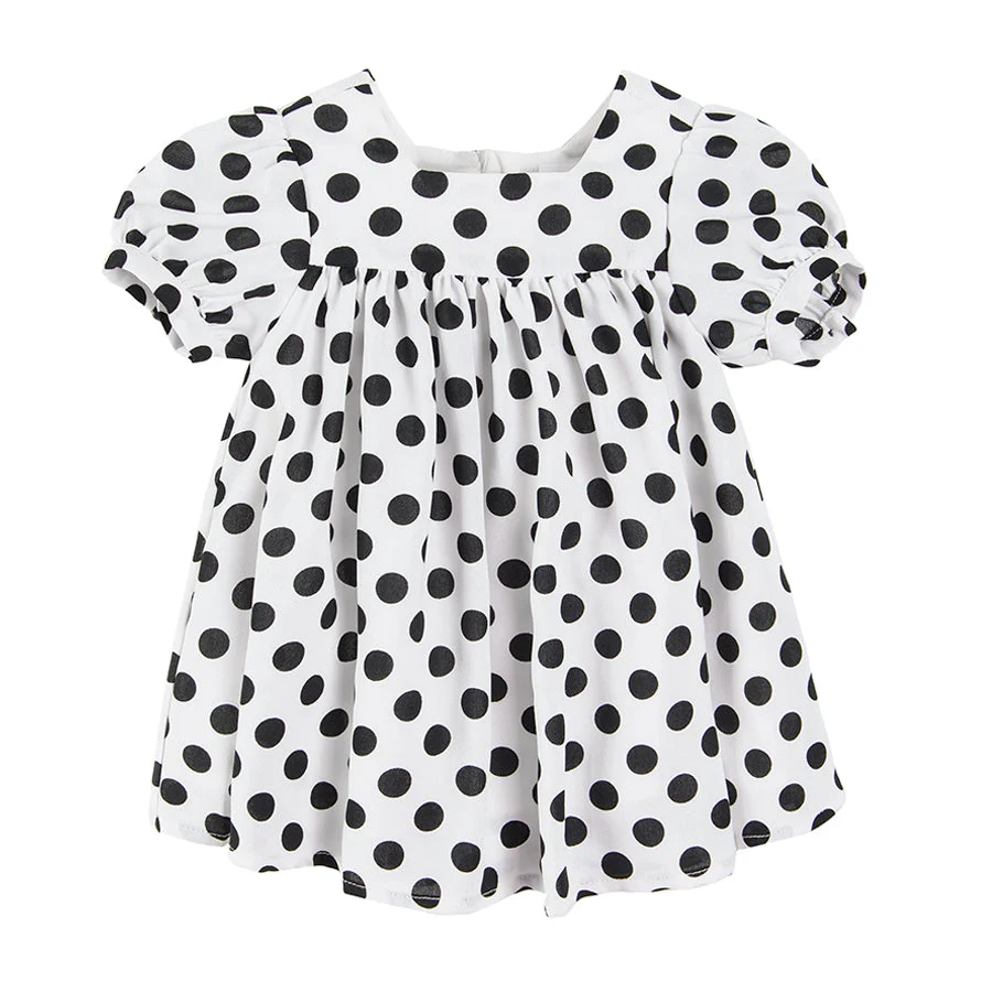Girls Short sleeve polka dot dress headband and socks - CC CCG2402184 - Image 2