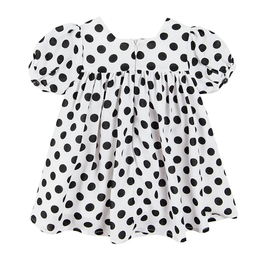 Girls Short sleeve polka dot dress headband and socks - CC CCG2402184 - Image 4