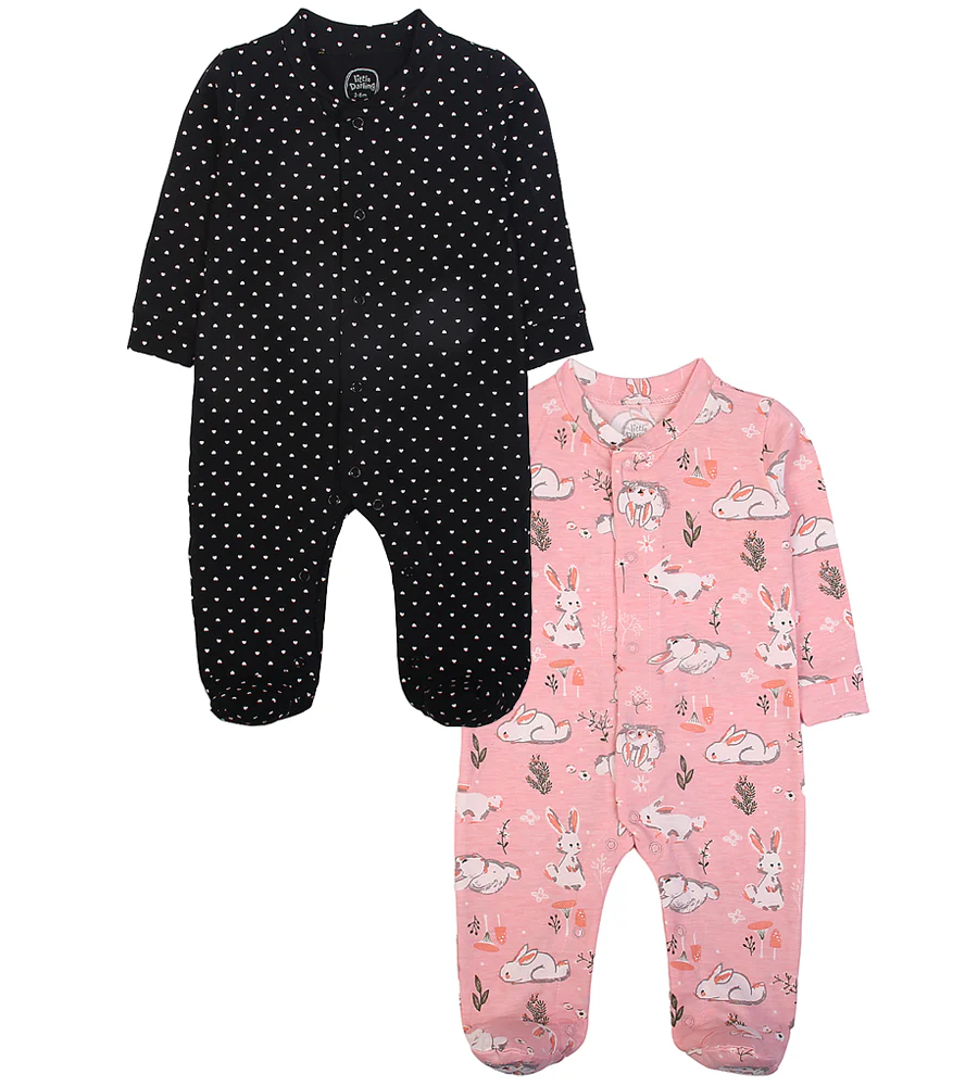 Girls Sleep Suit Pack Of 2 - 0290048