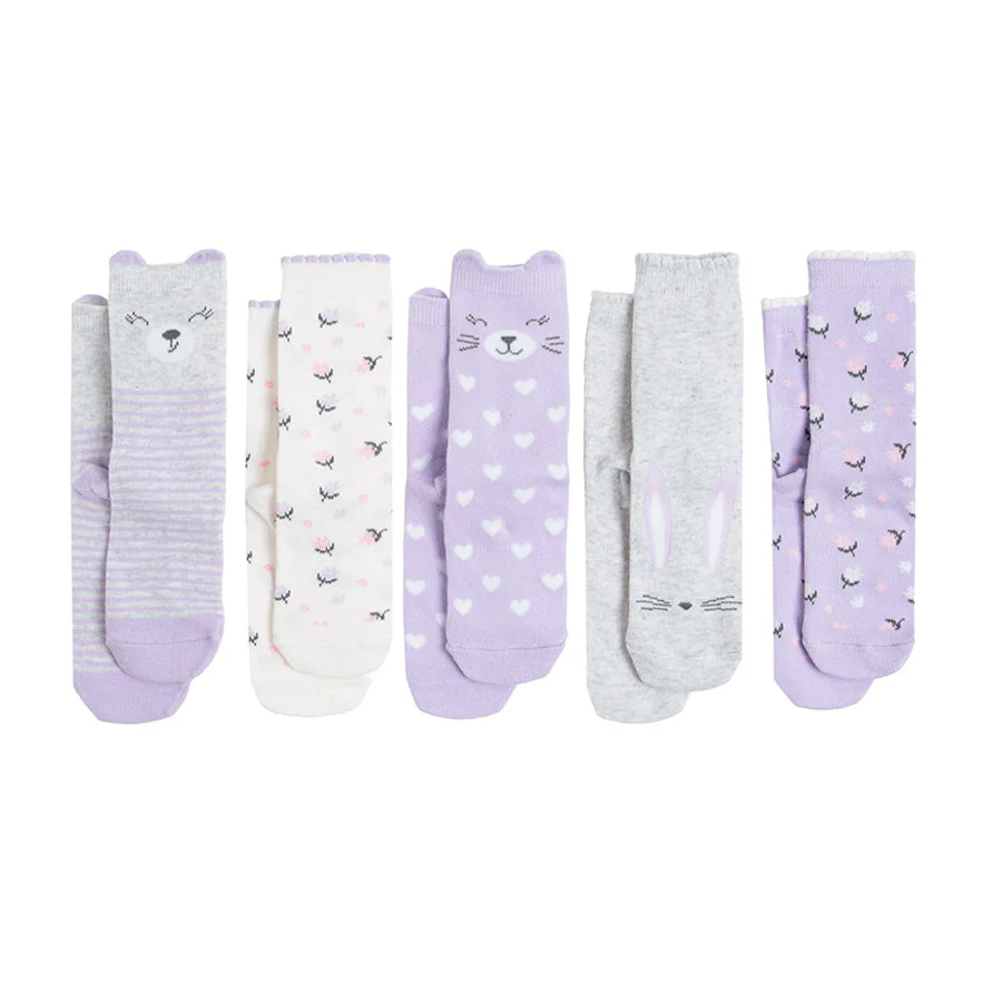 Girl's Socks Mix Set 5 Pcs CC CHG2410085