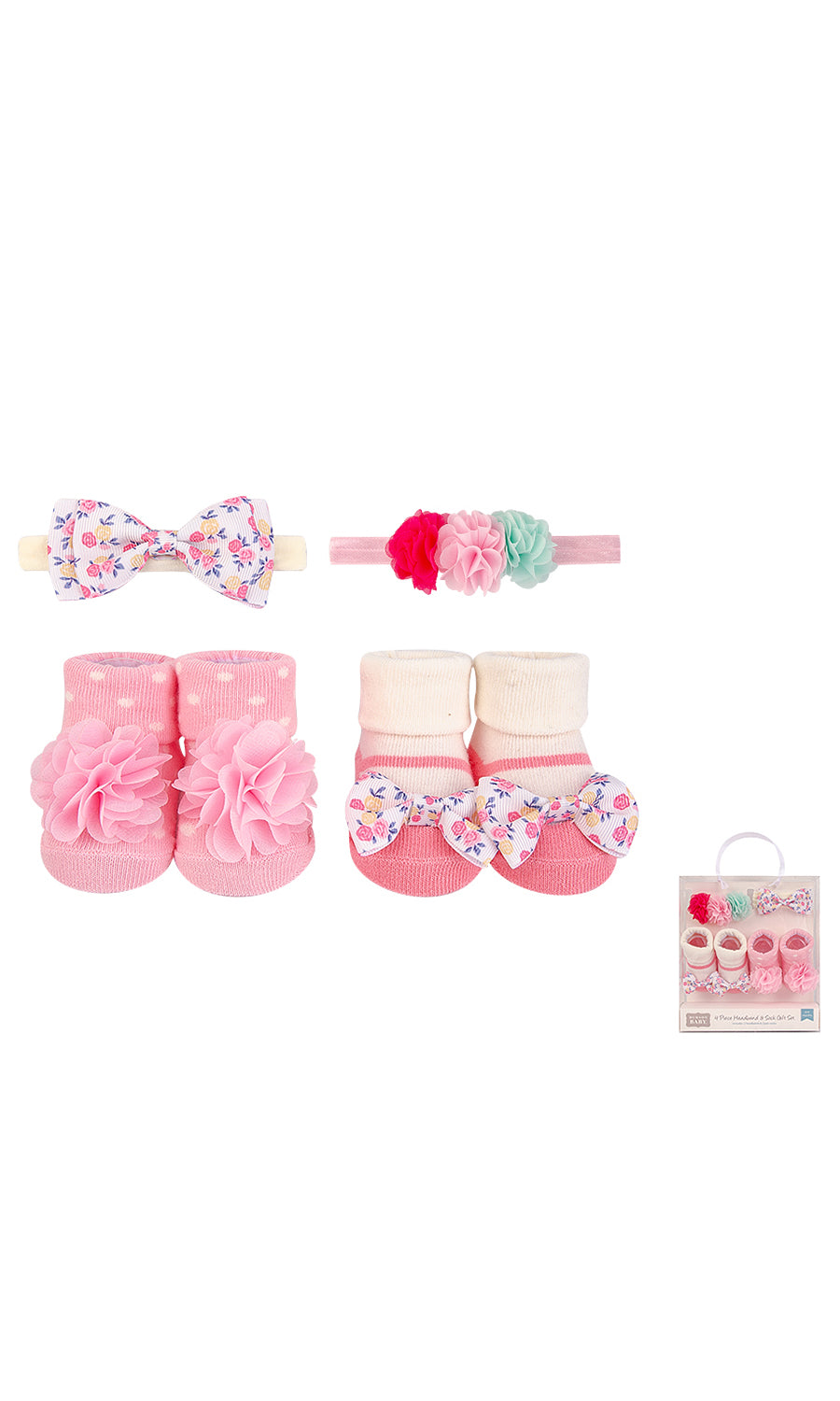 Girls Socks Pack Of 2 & HeadBand Set - 0303108