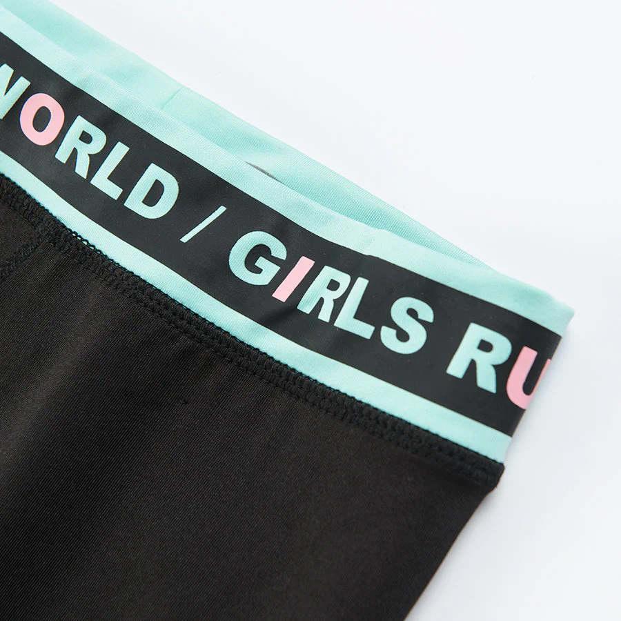 Girl's Sports Leggings Black - Image 3