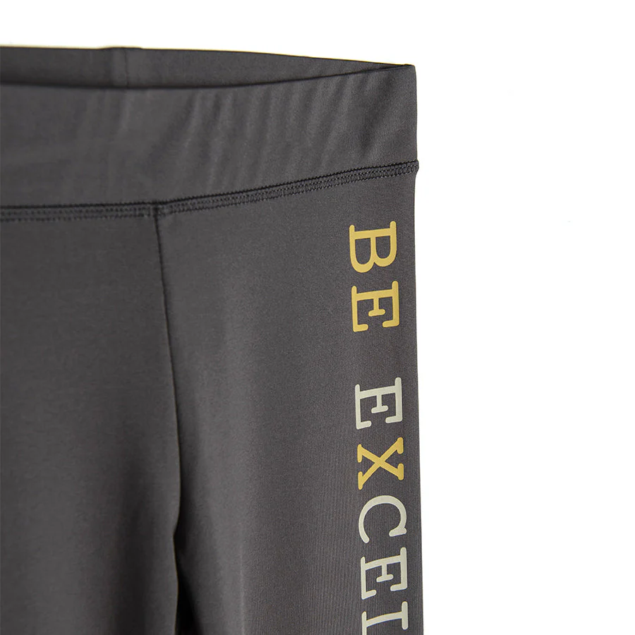 Girl's Sports Leggings Graphite Be Excellent - Image 2
