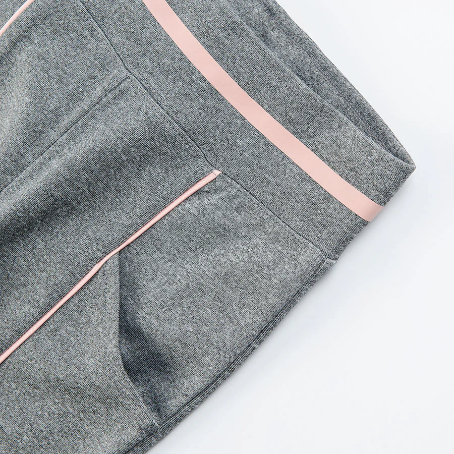 Girl's Sports Leggings Gray Melange - Image 3