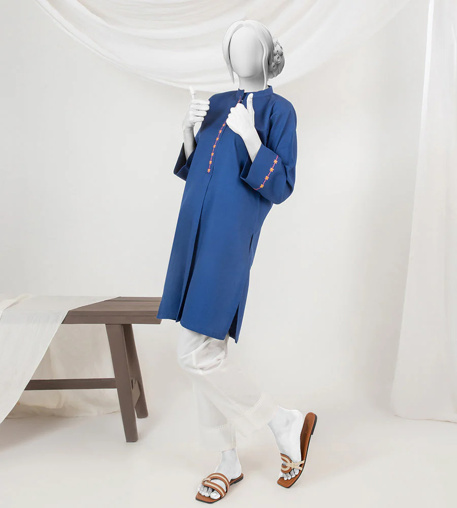 Girl's Stitched Dobby Kurti - Image 3