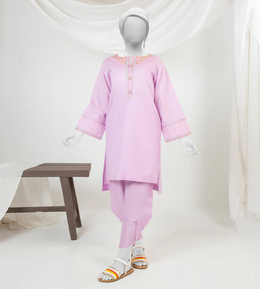 Girl's Stitched Lawn 2 PCs - Image 2