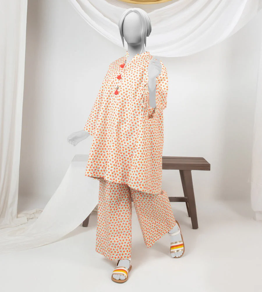 Girl's Stitched Polly Lawn 2 PCs - Image 3