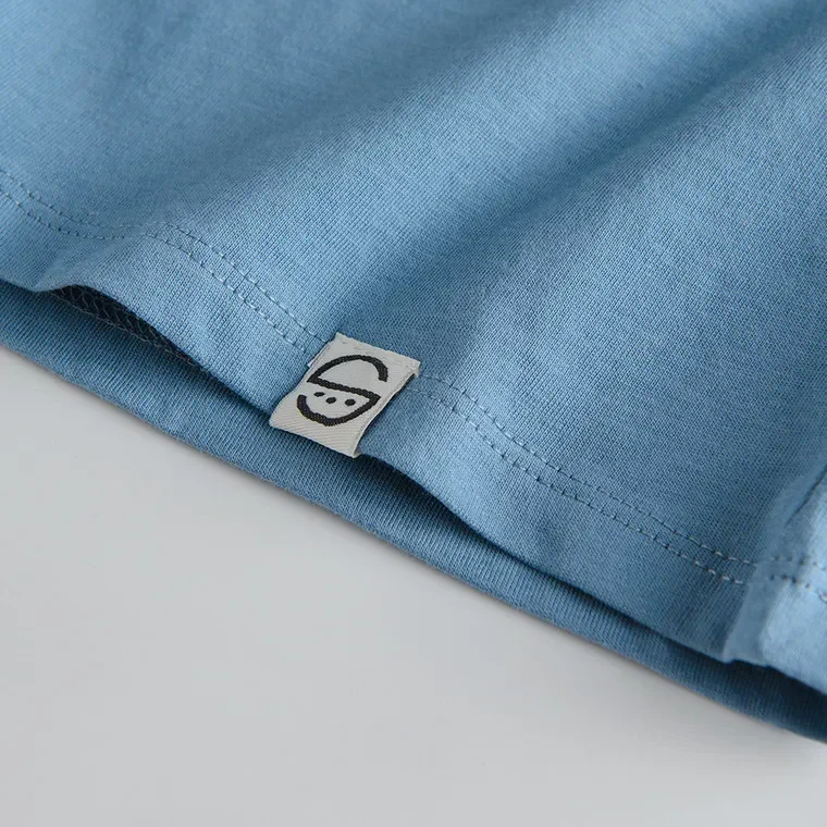 Girl's T-Shirt Organic Cotton Blue - Image 3