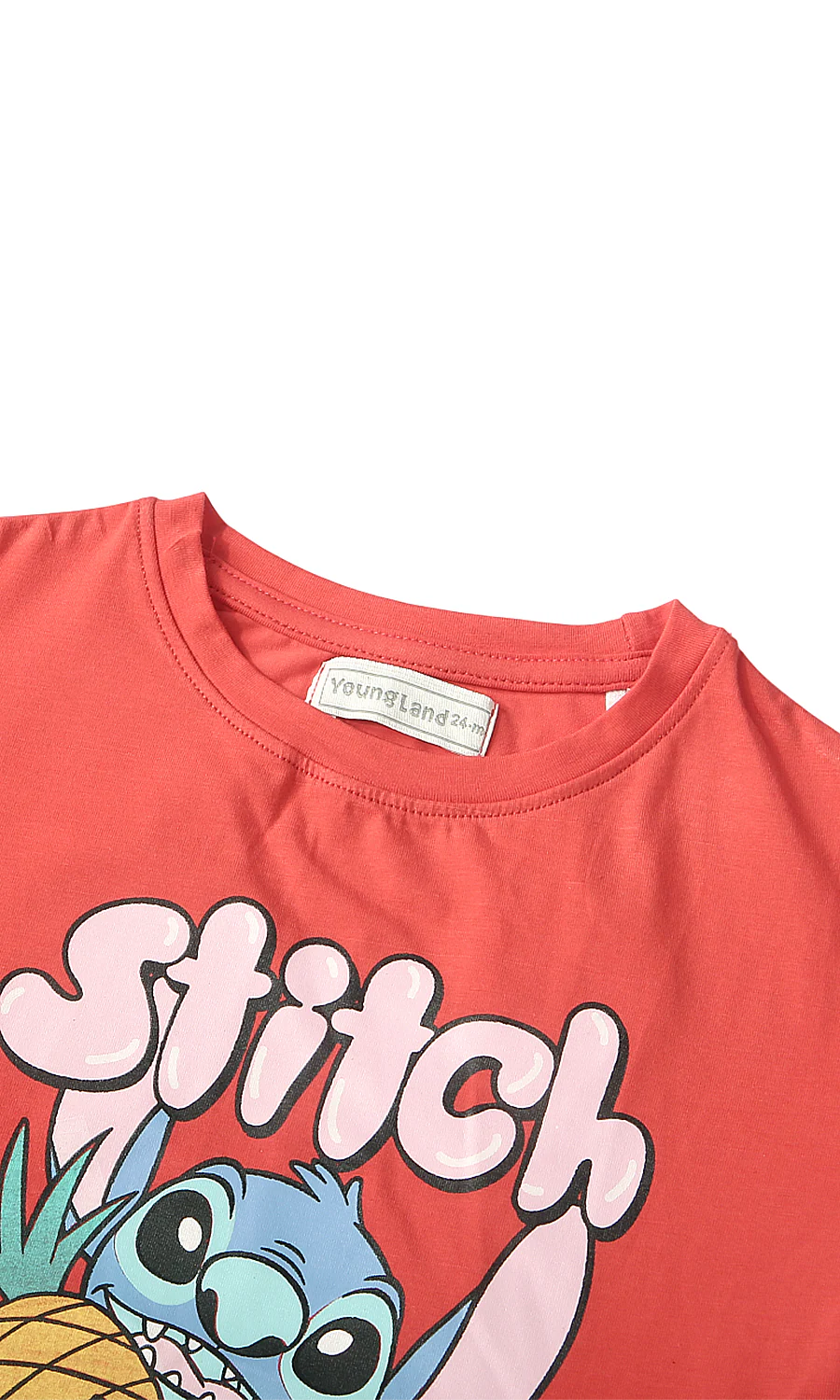 Girls T-Shirt Red Disney Stitch Good Times Flutter Sleeve - Image 2