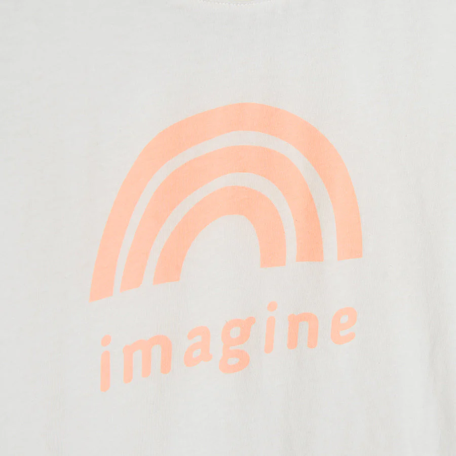 Girl's T-shirt, white, Imagine - Image 2