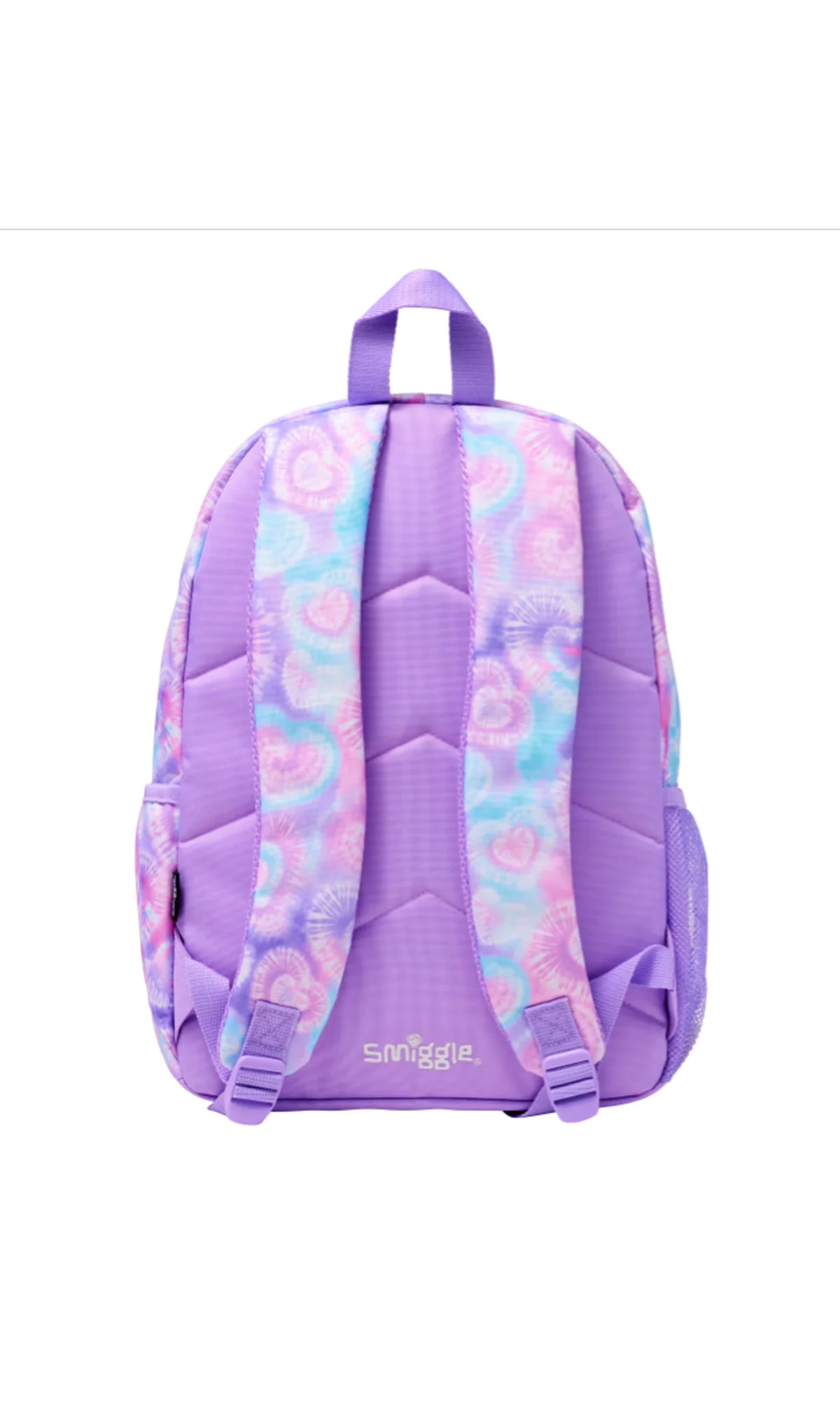 School Bag Tie Dye Heart Purple - Image 3