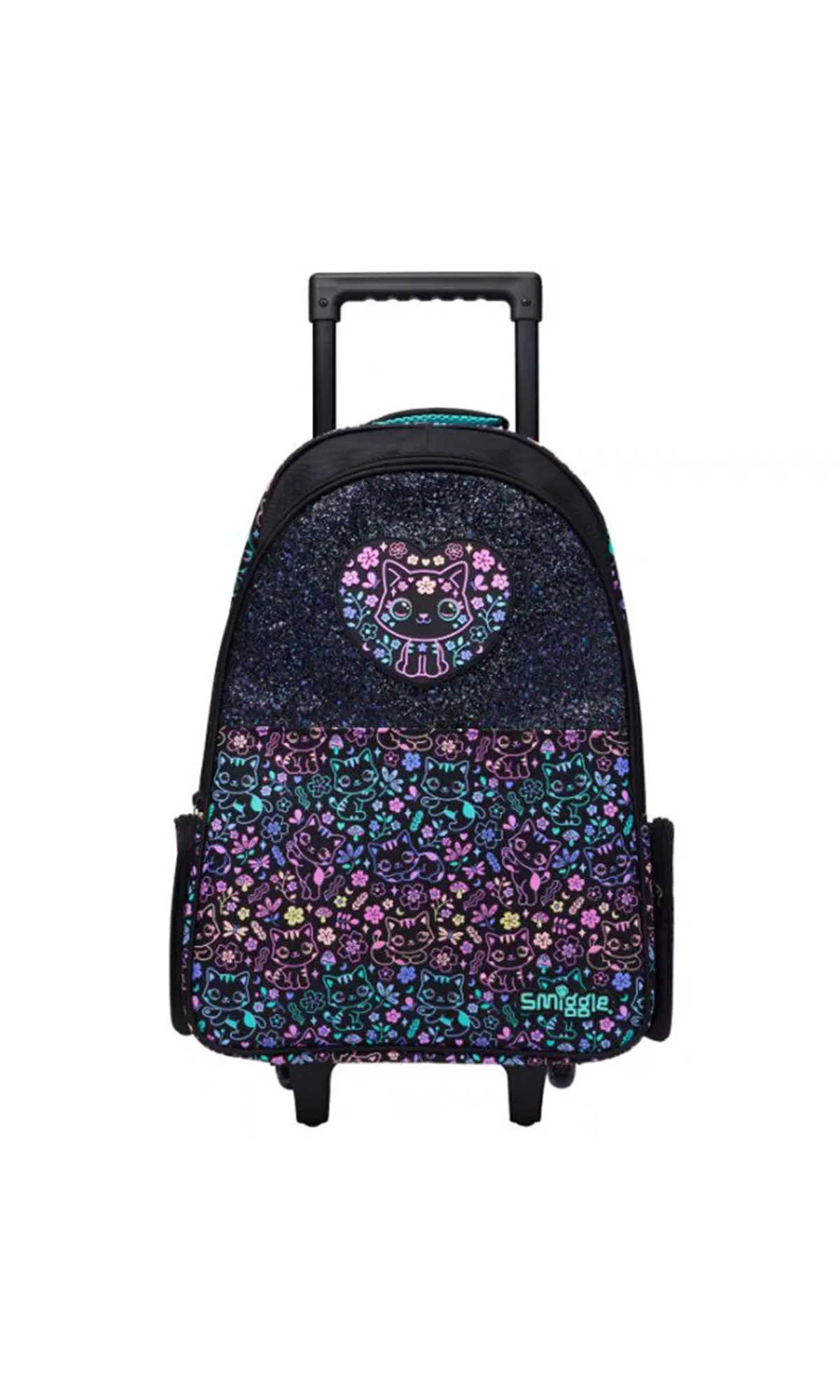 Girls Trolley School Bag 18L Grade 5-8 Cat Print