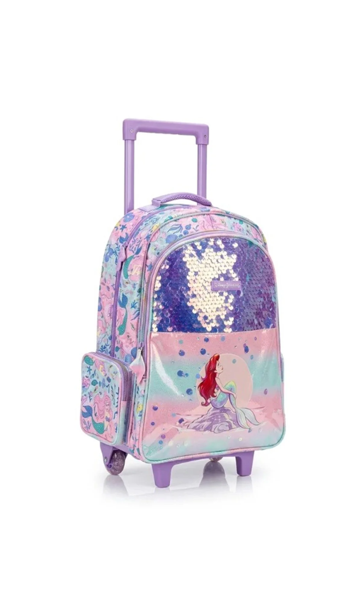 Girls Trolley School Bag 17 L Grade 2-5 Little Mermaid Print