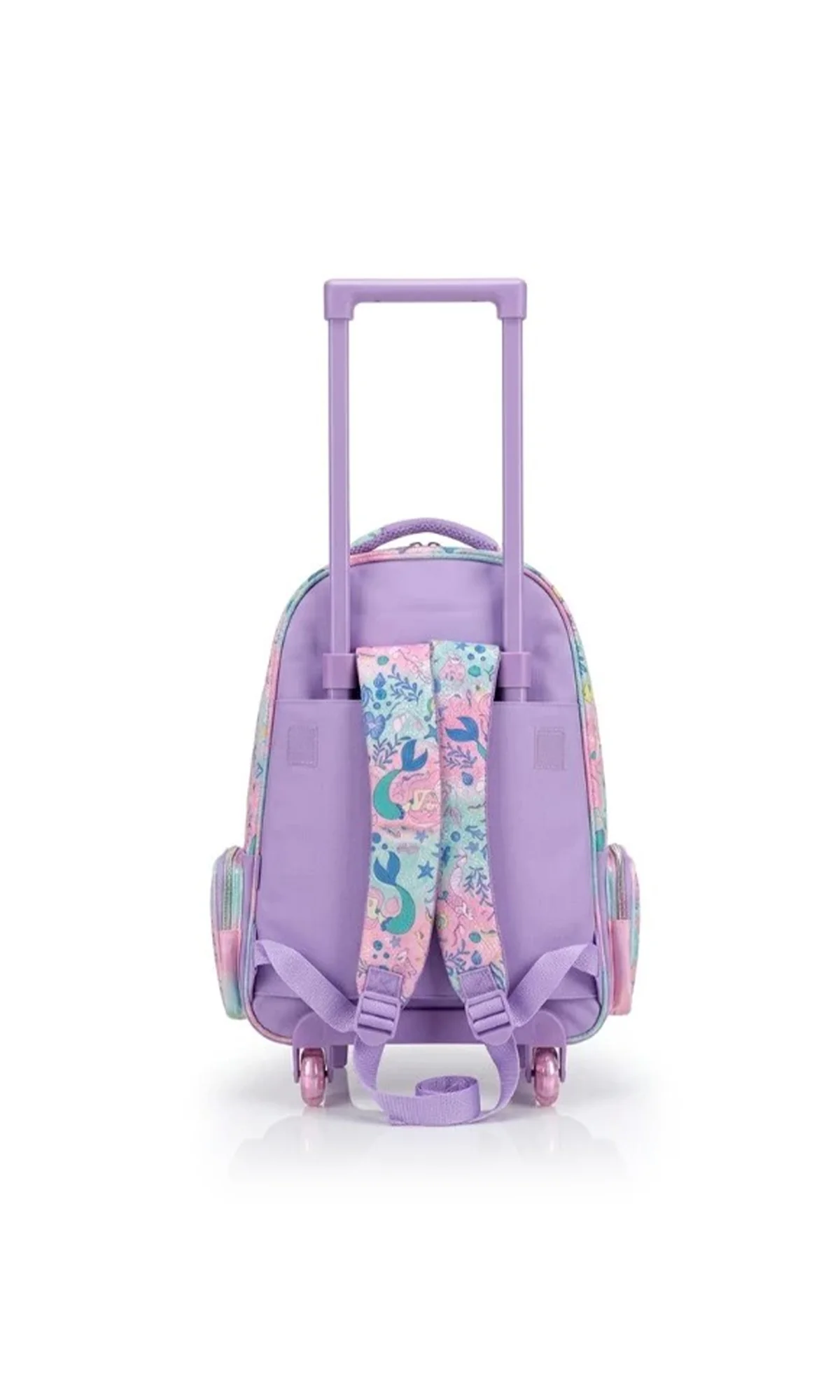 Girls Trolley School Bag 17 L Grade 2-5 Little Mermaid Print - Image 2