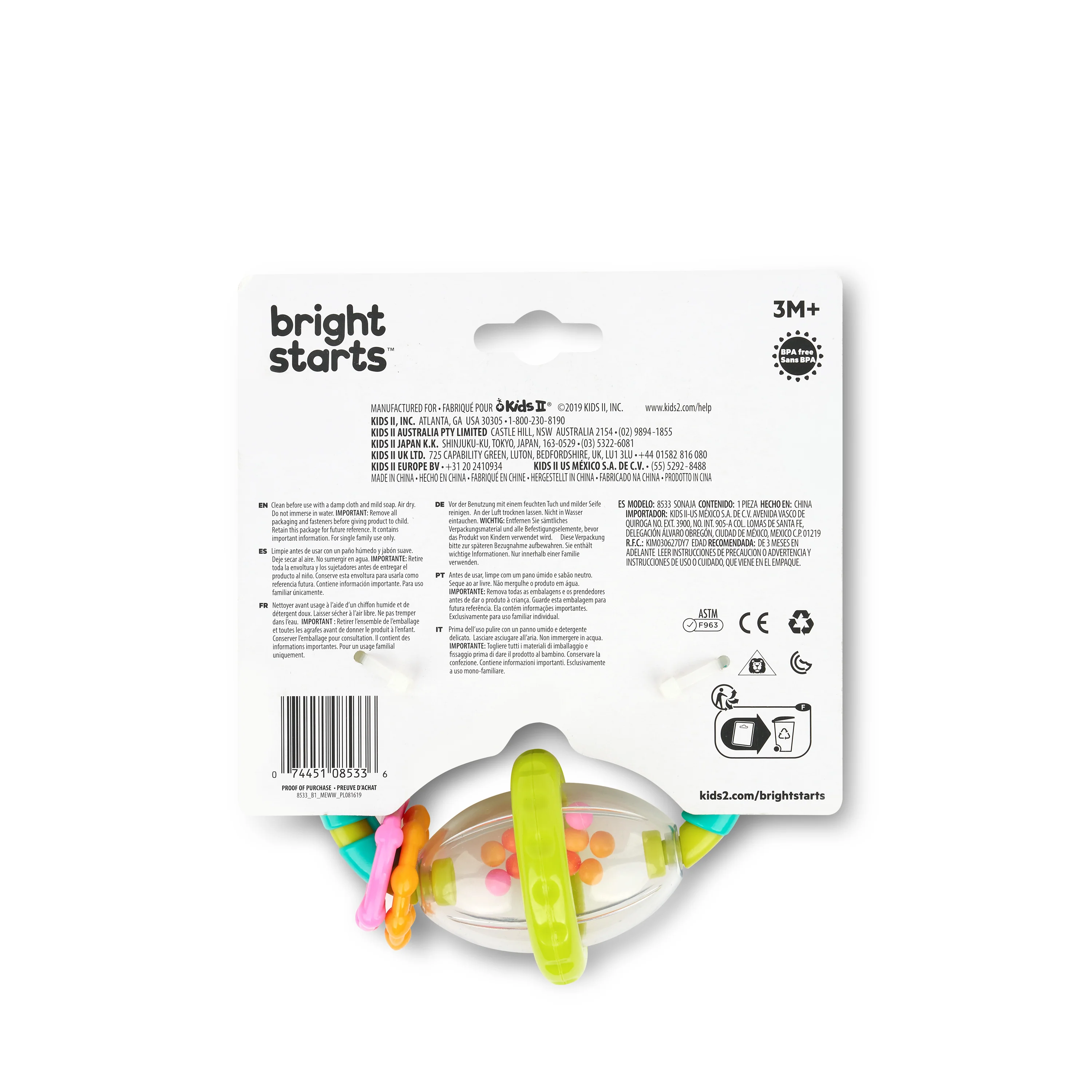 Grab & Spin Rattle and Teether Toy - Image 7