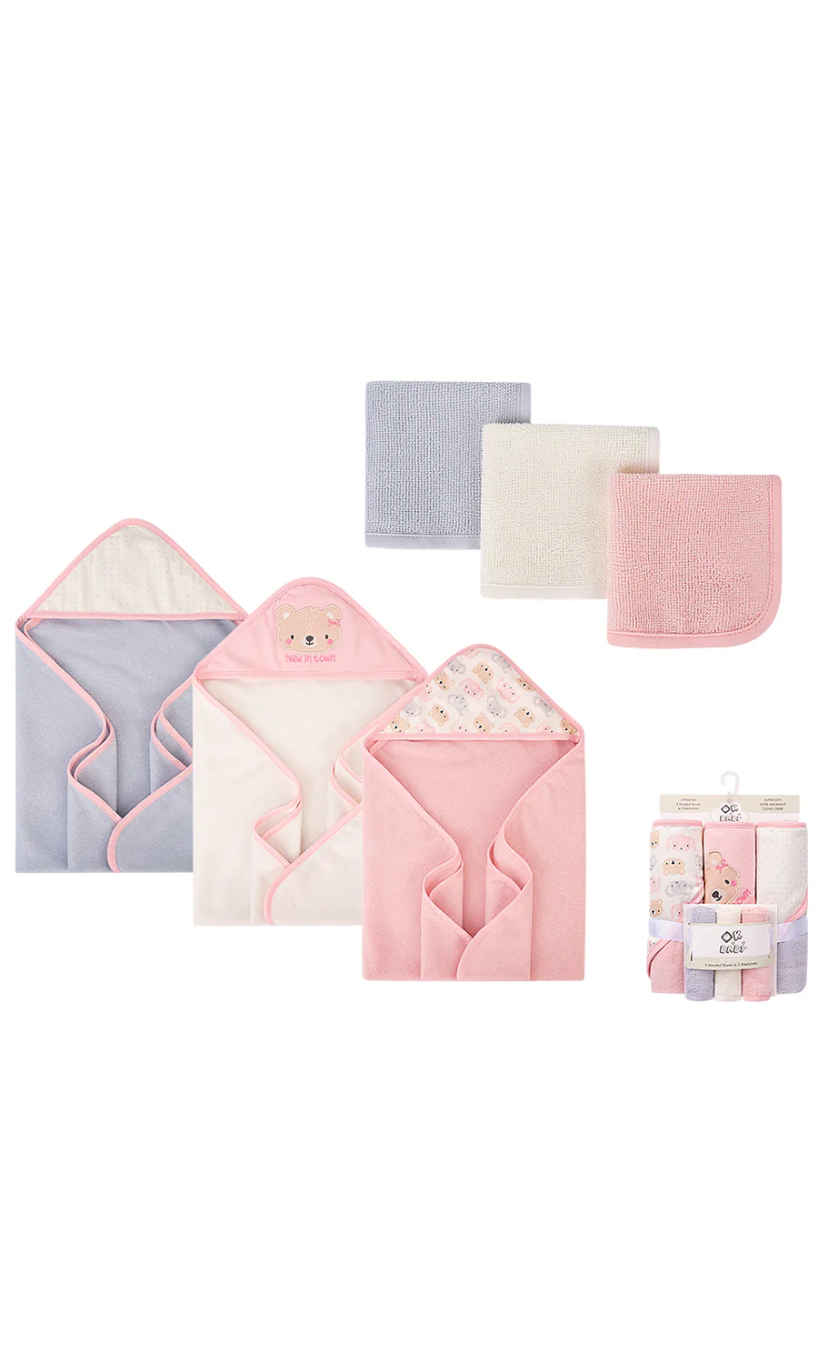 Hooded Towel & Washcloth Set - 0303039