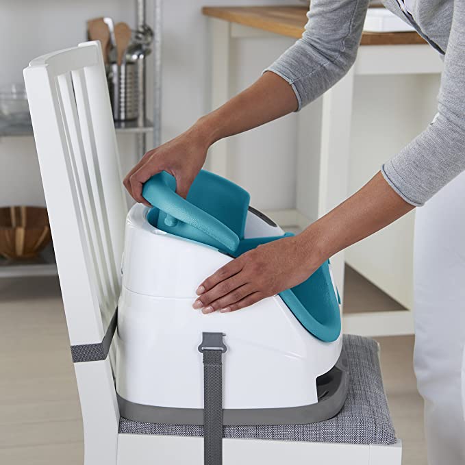 Ingenuity Baby Base 2-in-1 Seat - Peacock Blue - Booster Feeding Seat - Image 4