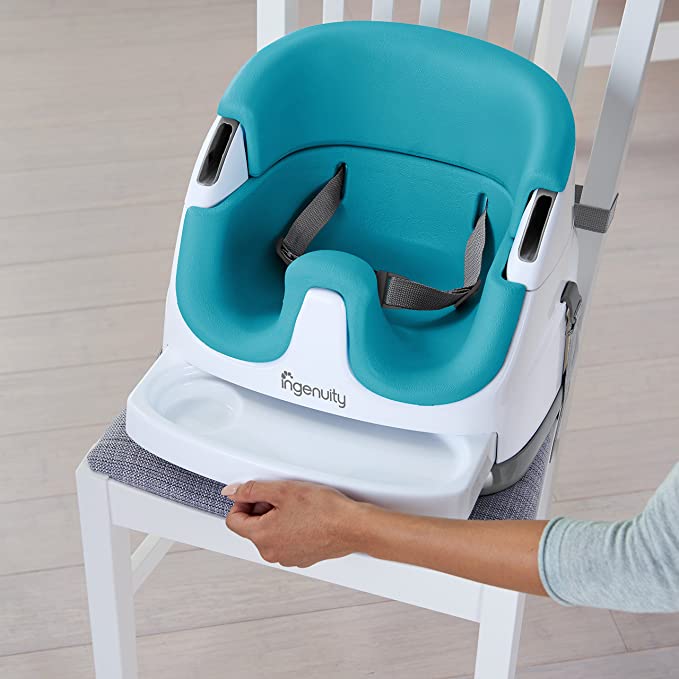 Ingenuity Baby Base 2-in-1 Seat - Peacock Blue - Booster Feeding Seat - Image 6