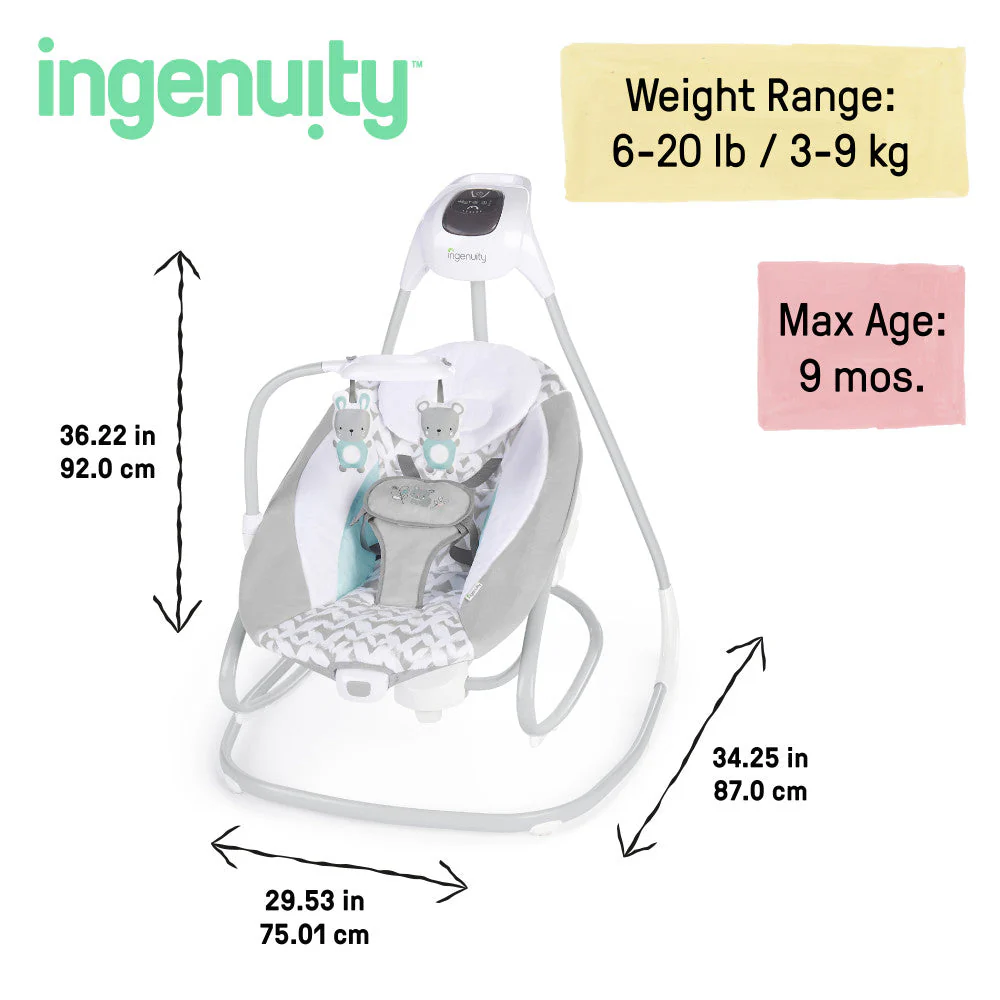 SimpleComfort™ Compact Soothing Swing & Rocker™ - Raylan™ - Image 21