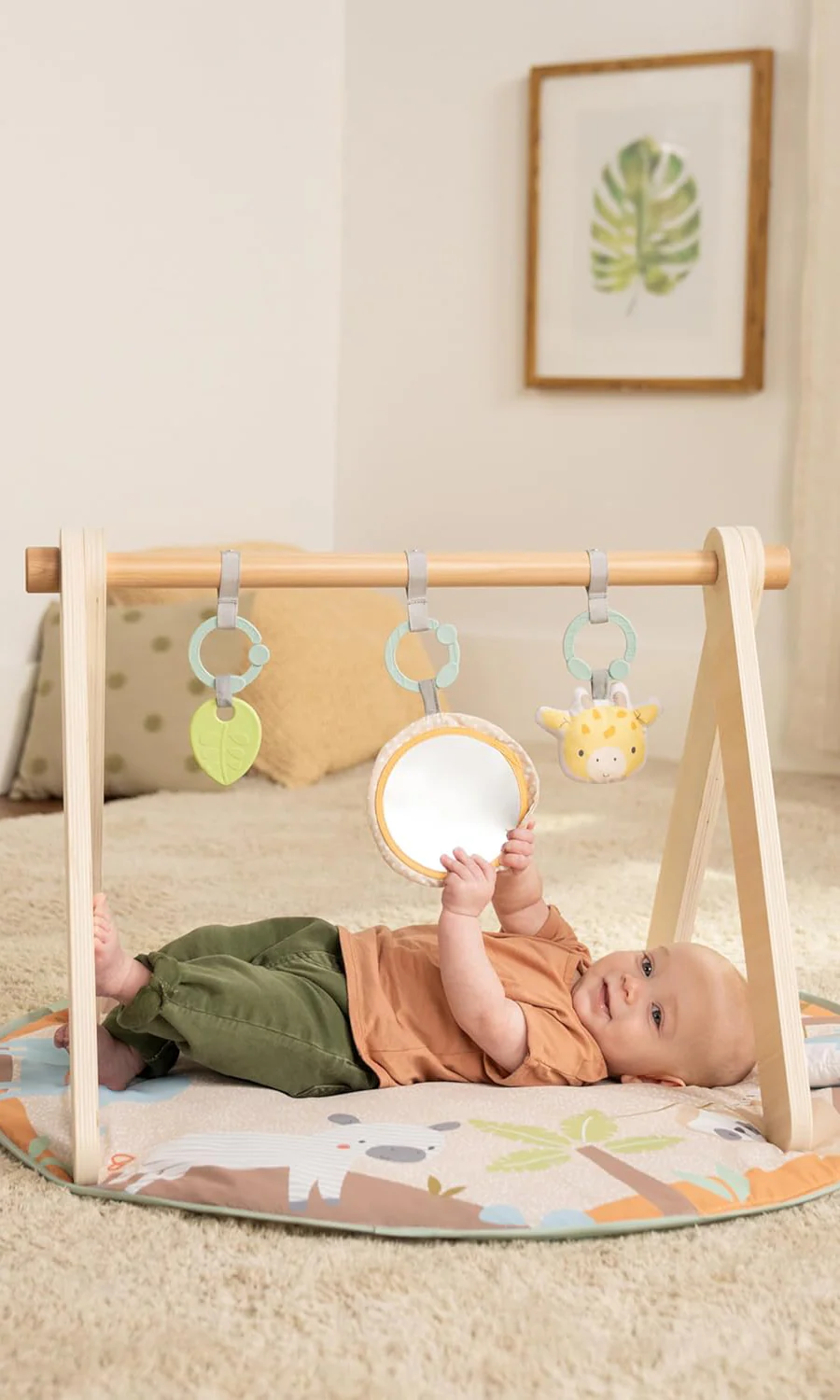 Ingenuity Wonder & Wood Wooden Activity Gym & Play Mat - Image 2