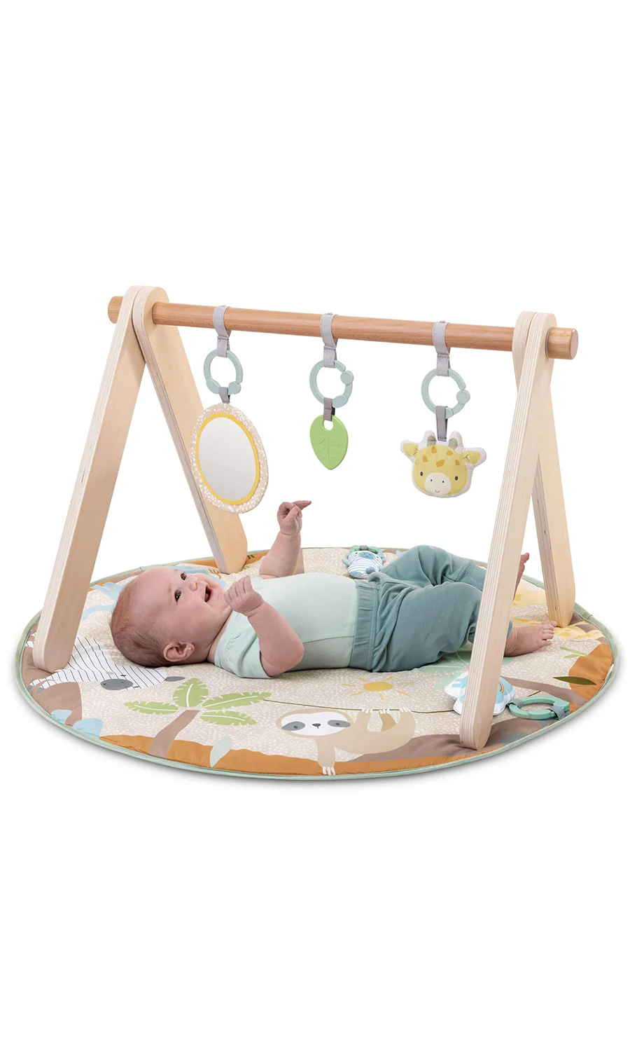 Ingenuity Wonder & Wood Wooden Activity Gym & Play Mat - Image 5