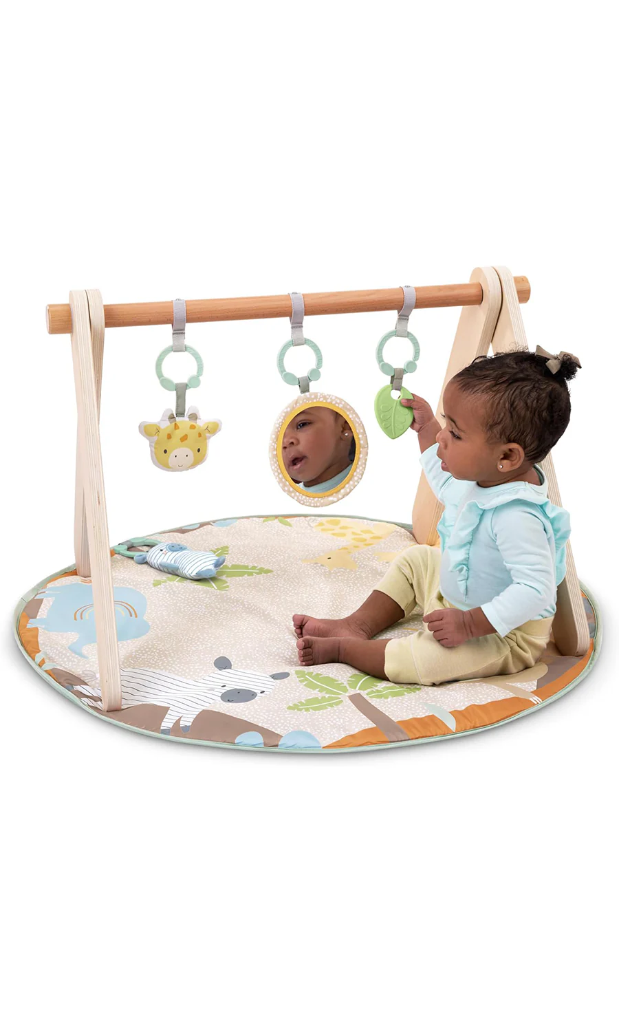 Ingenuity Wonder & Wood Wooden Activity Gym & Play Mat - Image 6