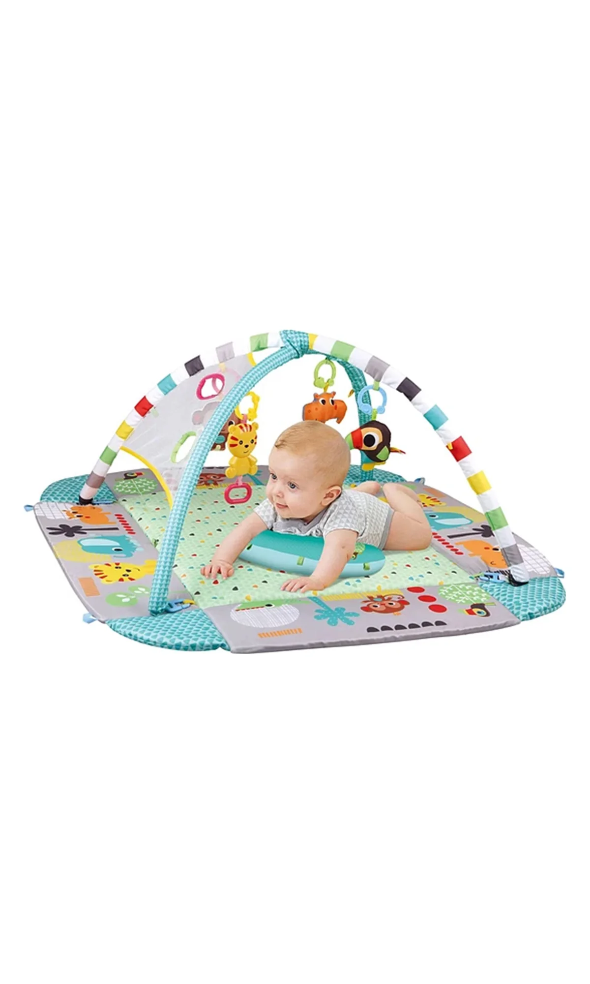 Kids 5-in-1 Baby Play Gym Play Mat with 30 Ball Pit Balls
