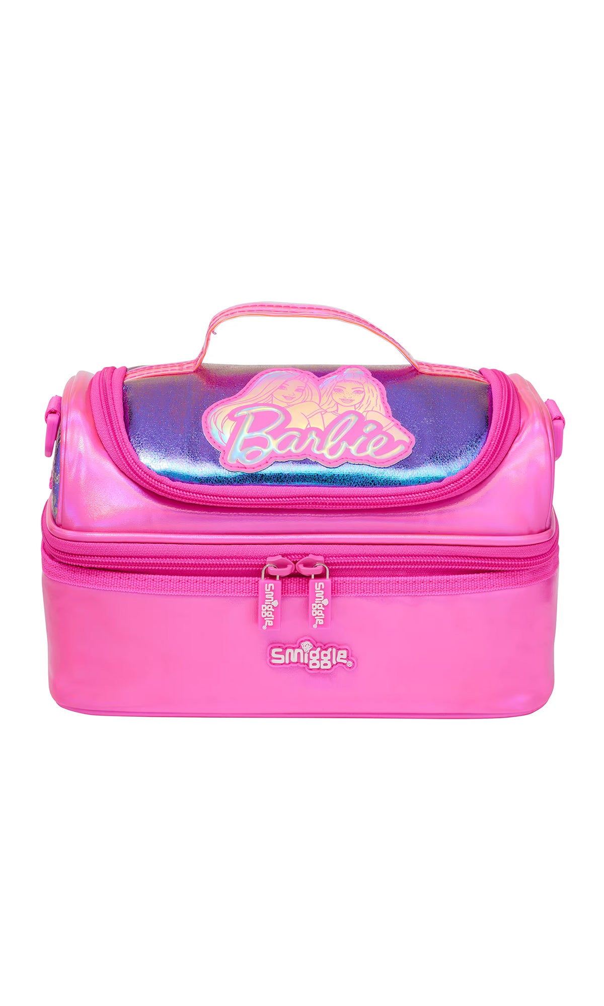 School Lunch Bag Double Compartment Barbie Holographic Print