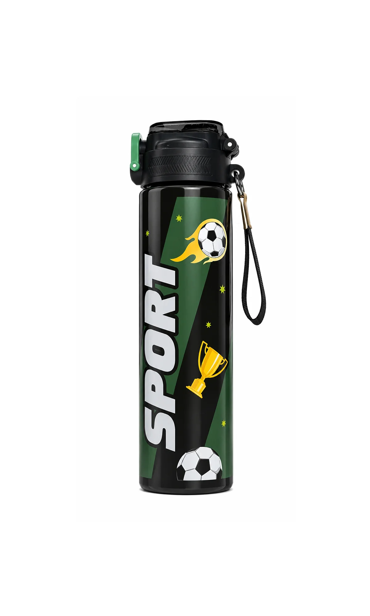 School Water Bottle Sport Football Print