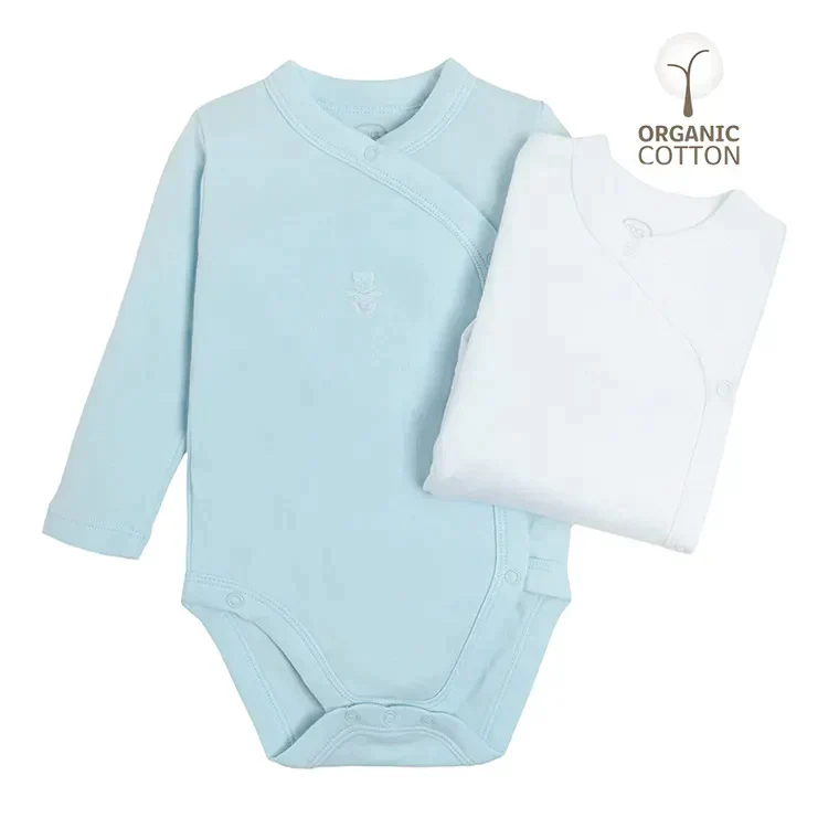 Long Sleeve Baby Bodysuit, Organic Cotton, Mix, Set, 2 Pcs. CC CUB2301913