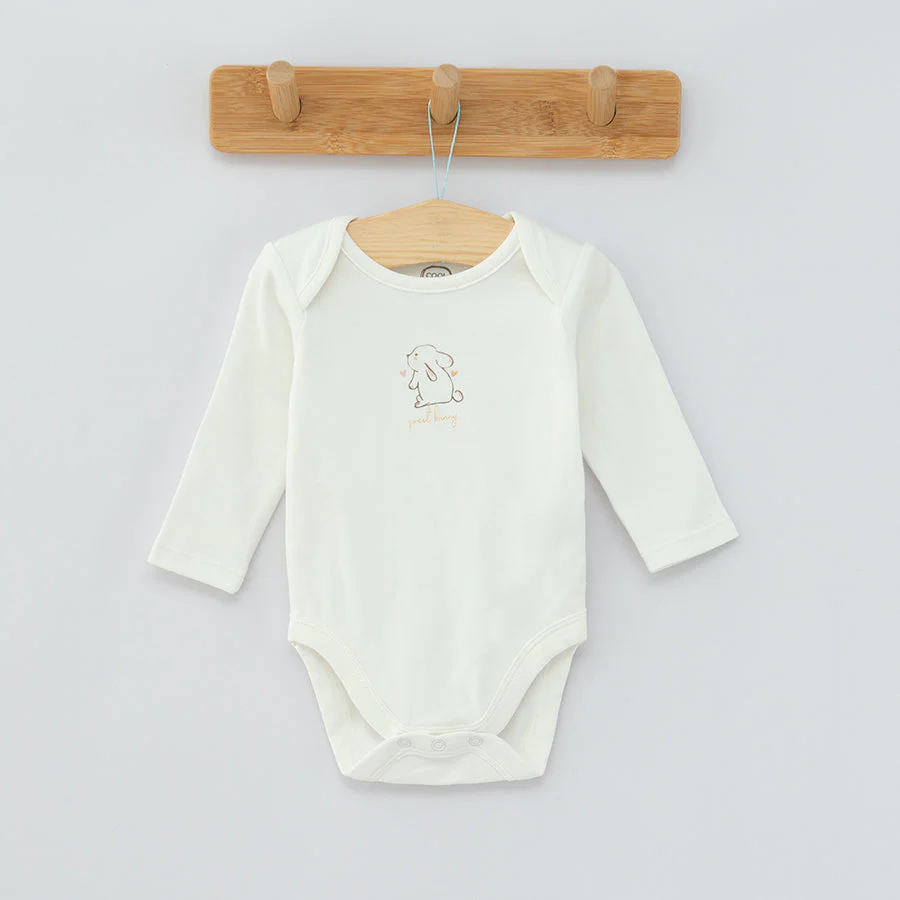 Long Sleeve Bodysuit for Girls Organic Cotton Mix Bunny Dots Set 5 Pcs CC CUG2400412 - Image 6