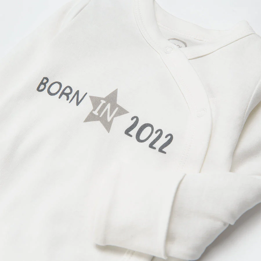 Long-Sleeved Bodysuit Organic Cotton Ecru CC CNU2401737 - Image 2