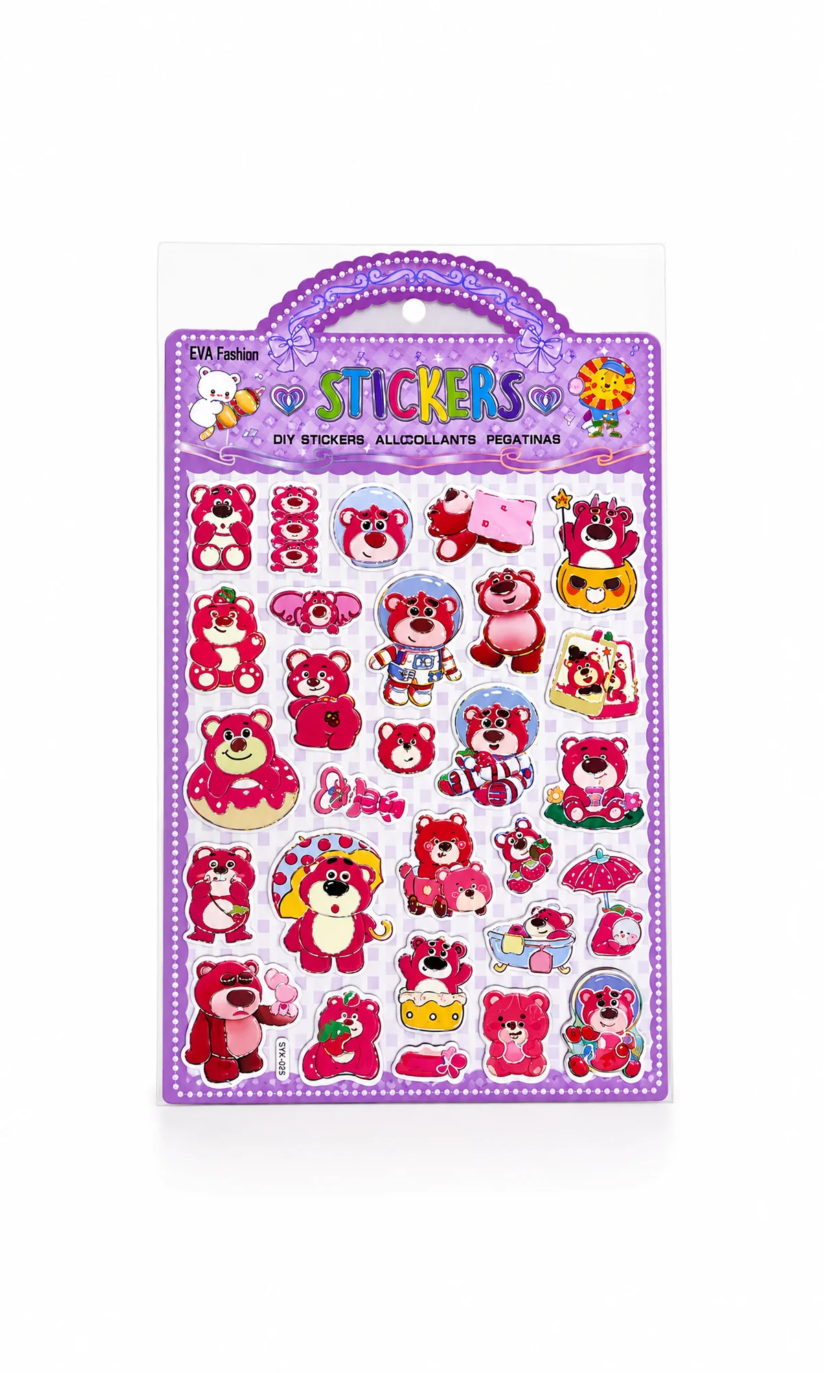 Lotso Bear DIY Puffy Stickers Sheet
