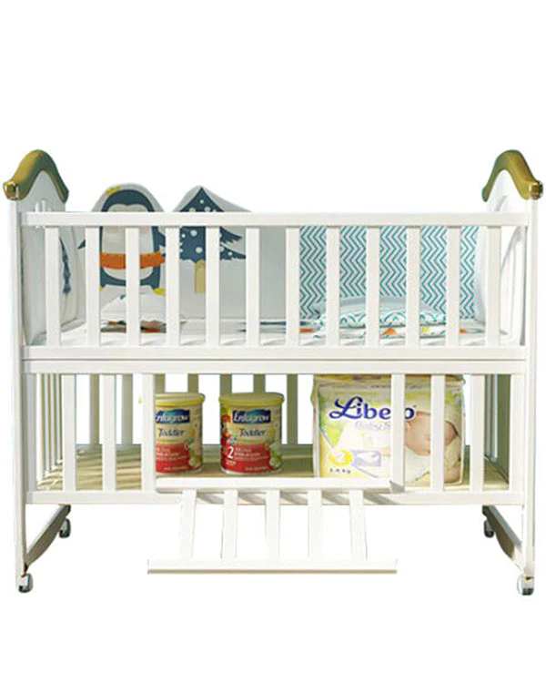 Mom Squad Baby Cot (White) WBB 716 (0242599) - Image 7
