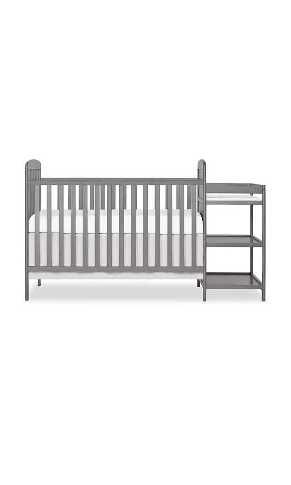 MQ DOM 678 3 in 1 Full Size Crib & Changing Table - Grey - Image 3