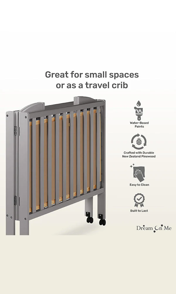 MQ DOM 683 3 in 1 Folding Portable Crib - Grey - Image 4
