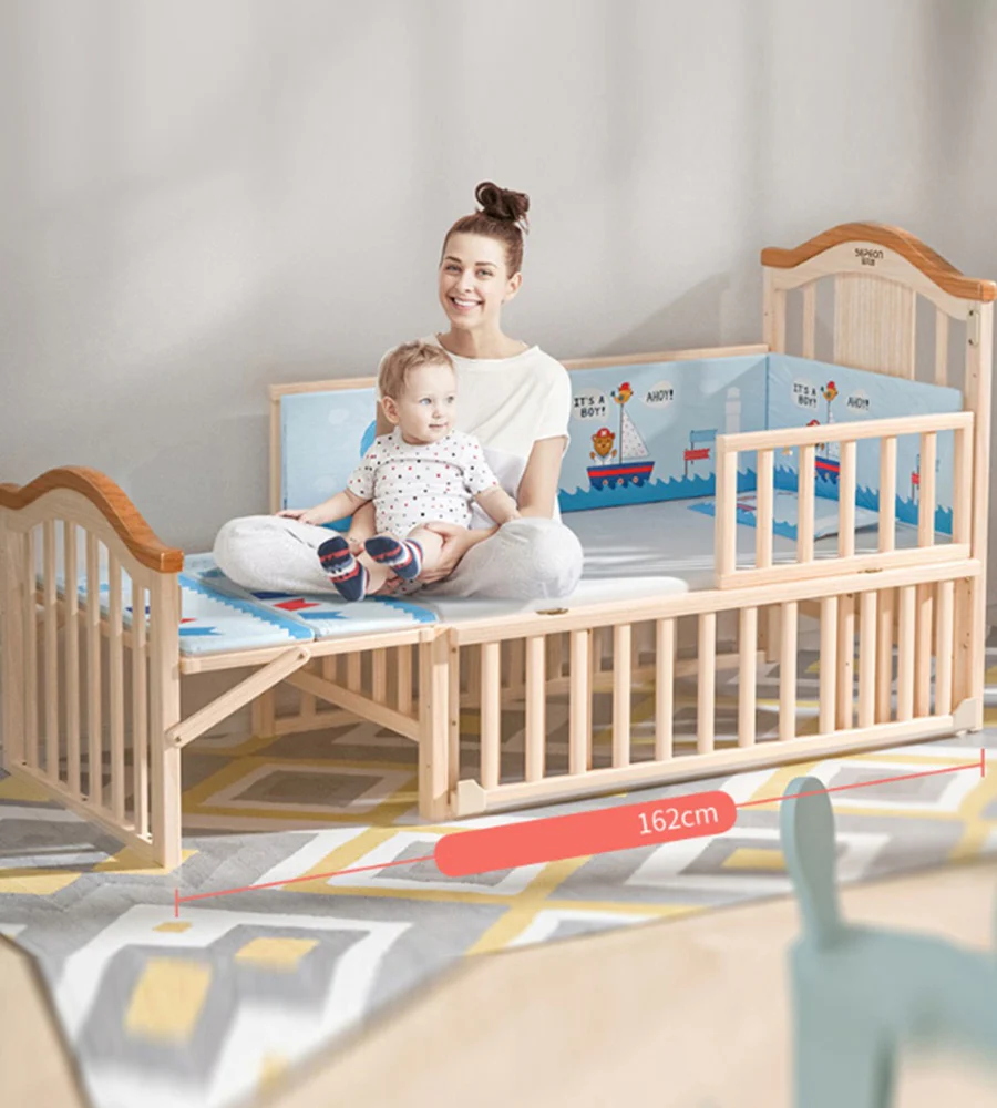 MQ WBB 716 Baby Cot (Natural) - Image 3