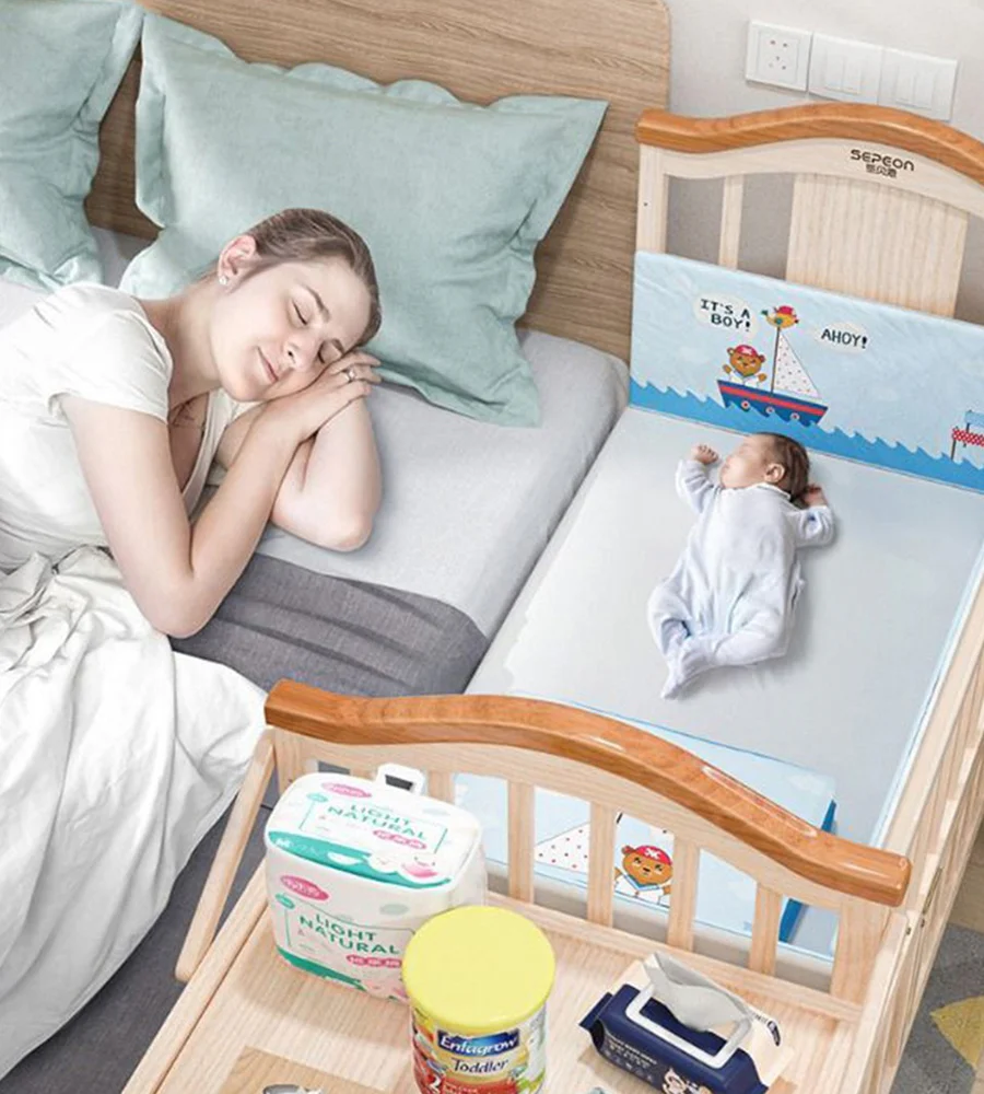 MQ WBB 716 Baby Cot (Natural) - Image 4