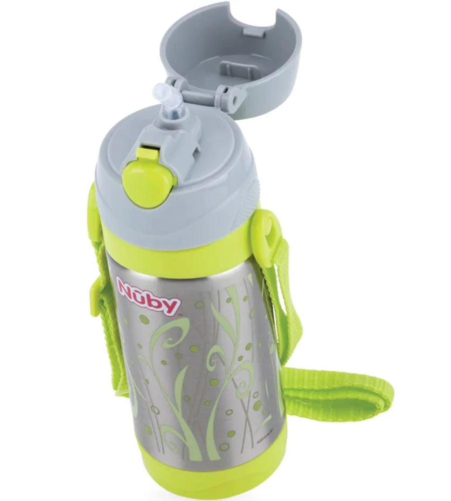Nuby ID10264 Thermal Stainless Steel Cup with Straw 360 ml - Image 3