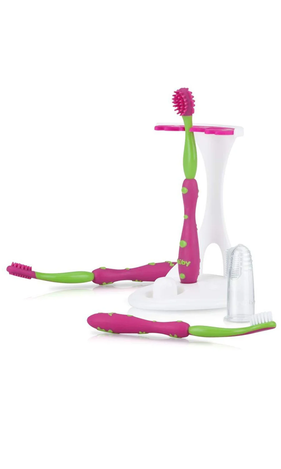 Nuby Toothbrush 3 Pcs - Pink - Image 2