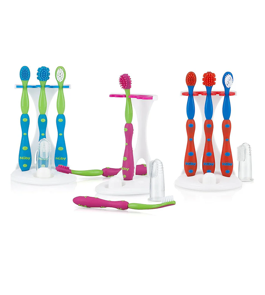 Nuby Toothbrush 3 Pcs - Red - Image 2